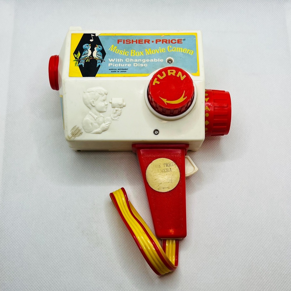 Vintage 1968 Fisher Price Music Box Movie Camera #919 - Goldilocks & the 3 Bears